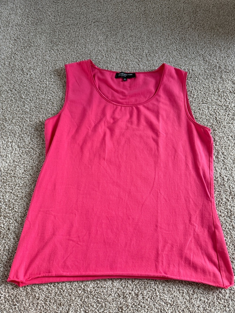Jones New York Hot Pink Scoop Neck Tank